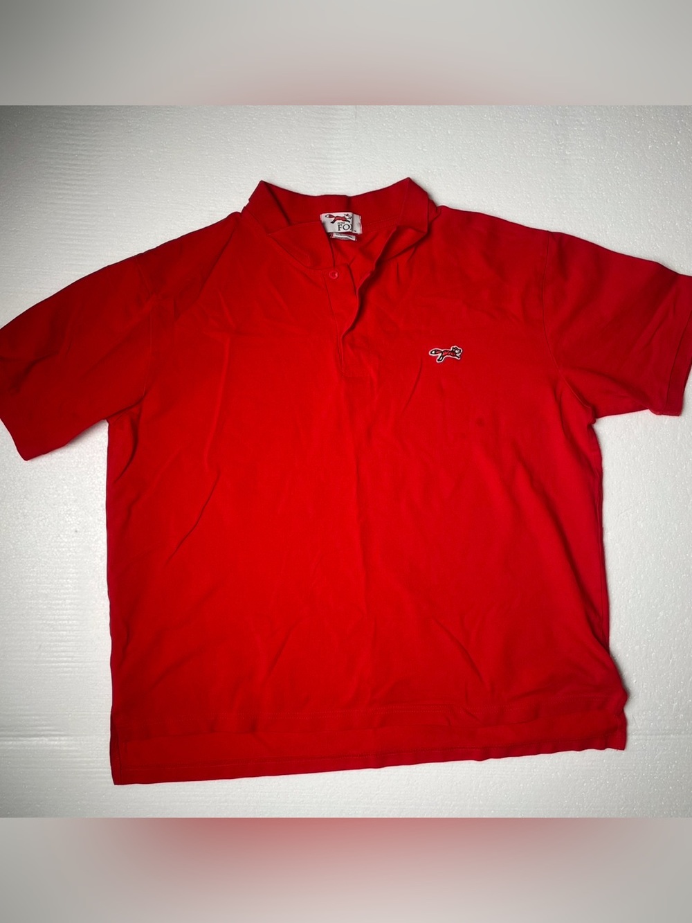 Fox Men's Red Polo Retro Fox  Shirt with Small Logo